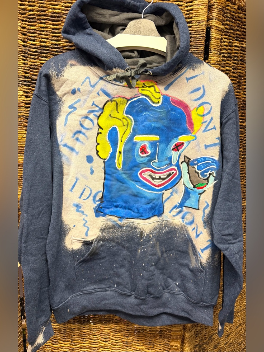 Giovanni Gulley- 1 of 1 - Hand Painted Artist Sweatshirt-Blue Medium‎